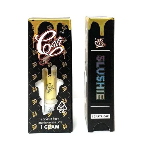 "Close-up of Zkittles Cali Plug Cart vape cartridge with vibrant, fruity branding and clear glass showing premium cannabis oil.